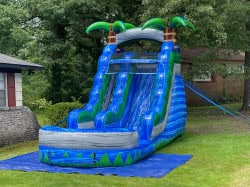 15 FT Blue Lagoon Single Lane Slide