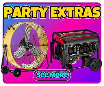 Party rentals in Homewood, AL – bounce houses, slides, tables, chairs, and more.